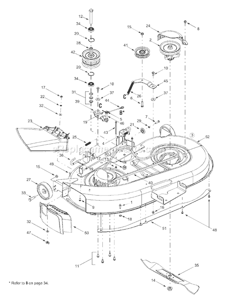 Page A Diagram and Parts List for 13CX614G401 2003 Yard Man Lawn Tractor